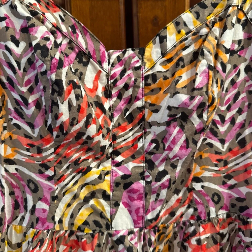 Allen B by Allen Schwartz Retro Animal‎ Print 100% Cotton Mini Dress Sz 5 / S